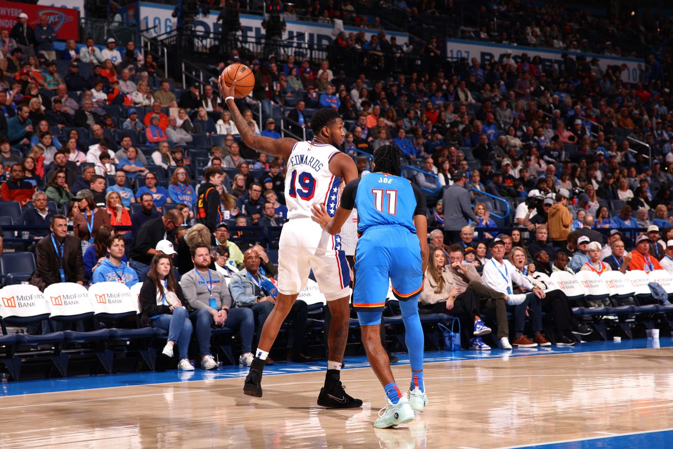 Philadelphia 76ers v Oklahoma City Thunder