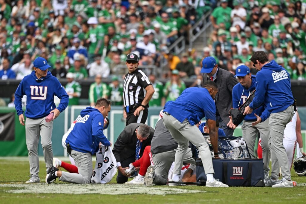 Cam Skattebo Ankle Injury